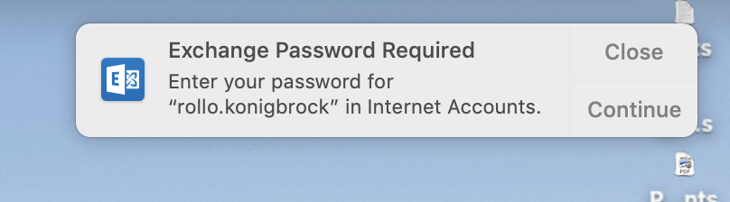 if outlook on your mac keeps asking for your password